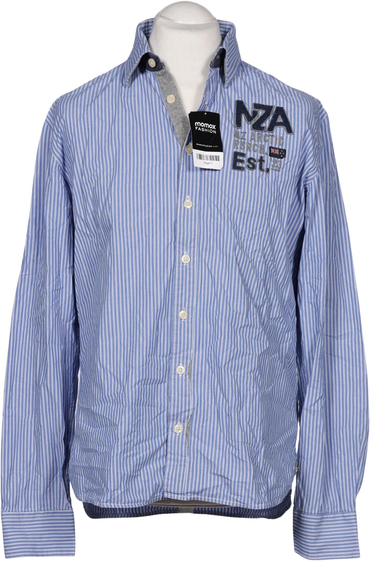 NZA NEW Zealand Auckland Herren Hemd, Blau, Gr. L, Baumwolle - Second Hand