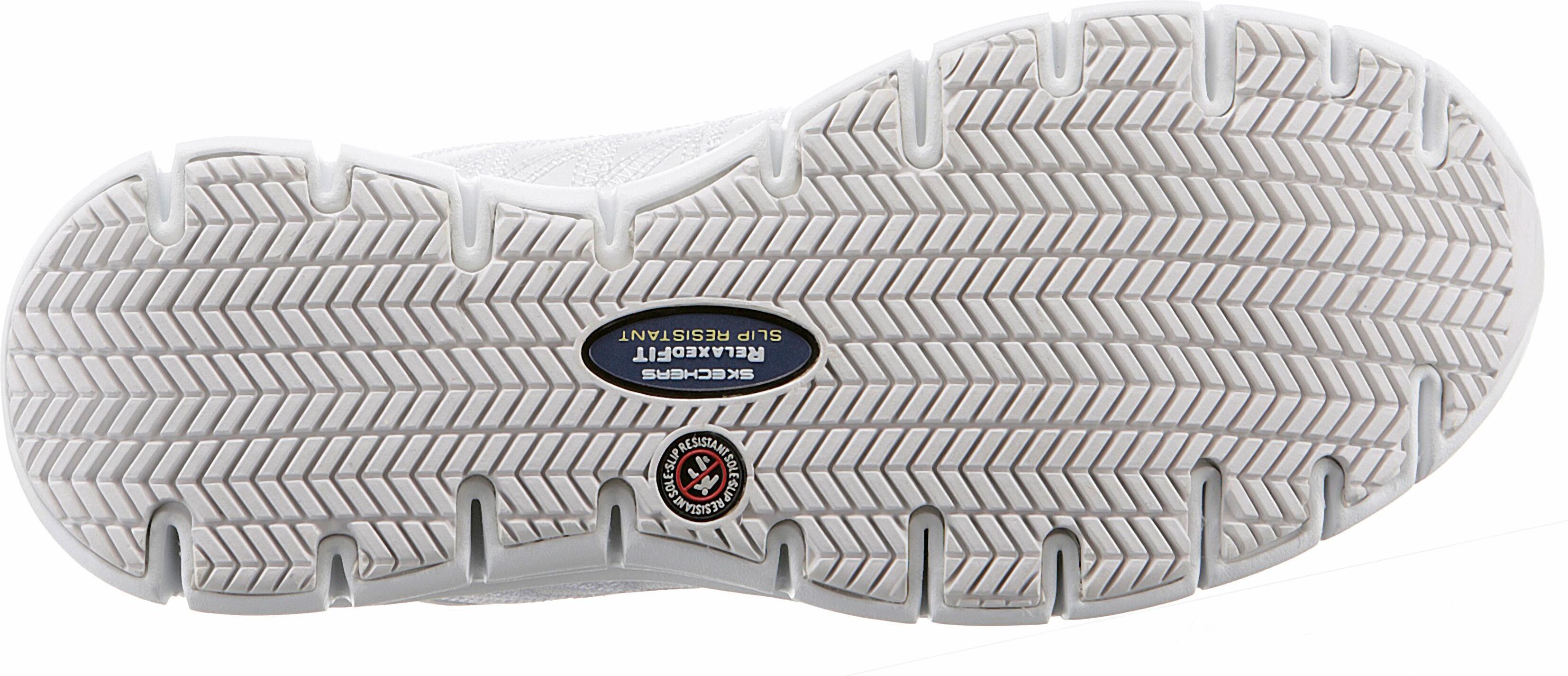 Berufsschuh SKECHERS "Sure Track Erath Schnürschuh" Gr. 37, weiss (weiß), 37, Leder, Schuhe, Berufsschuh, Schnürschuh für Gastronomie,Pflege mit rutschhemmender Laufsohle weiß 37