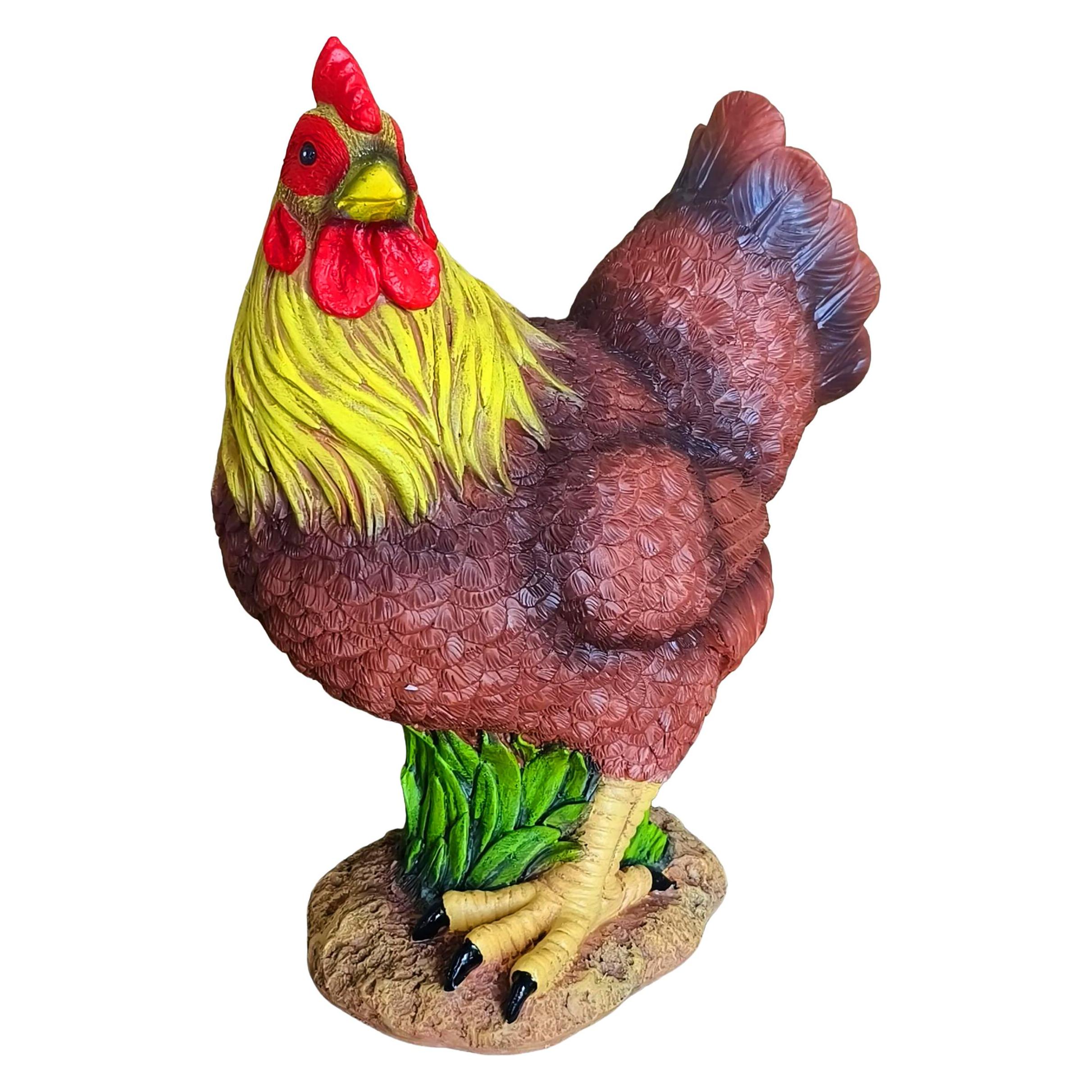 Relaxdays Gartenfigur Huhn (4052025829568)