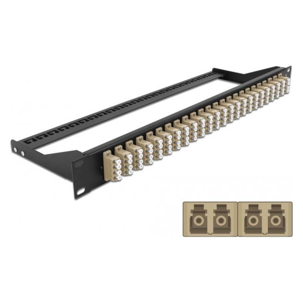 Delock 19? LWL Patchpanel 24 Port LC Quad beige (43400)