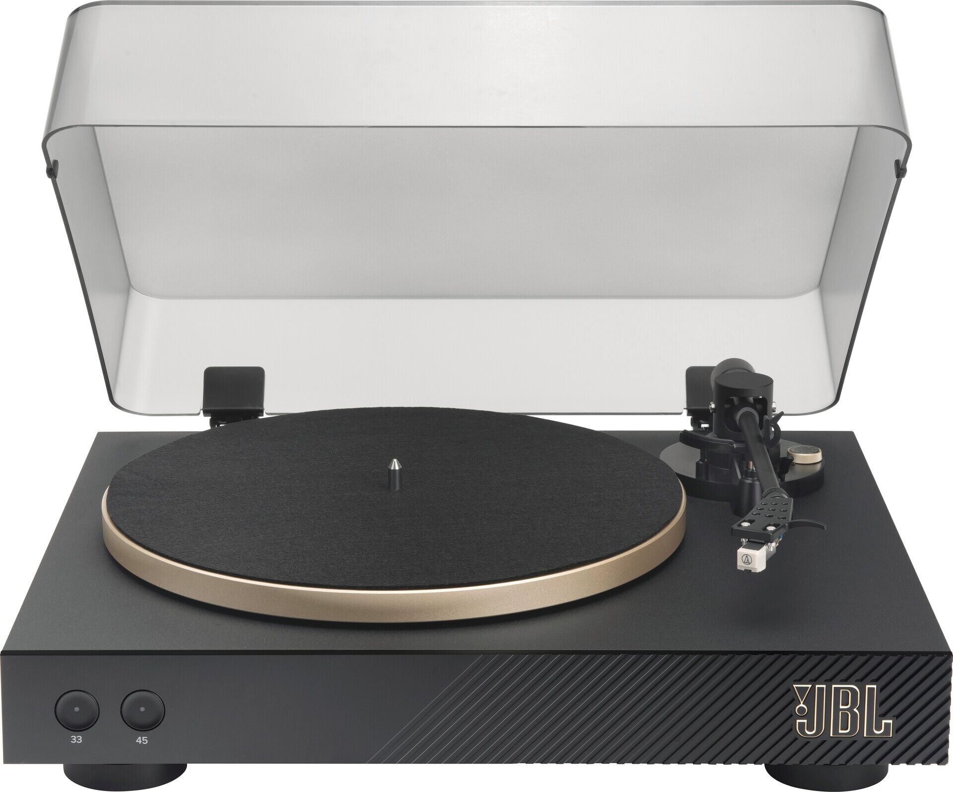 JBL Plattenspieler "Spinner Bluetooth Turntable", gold, B:45,2cm H:24,5cm T:53,8cm, Plattenspieler, Bluetooth 5.2 mit aptX HD, Plattenspieler