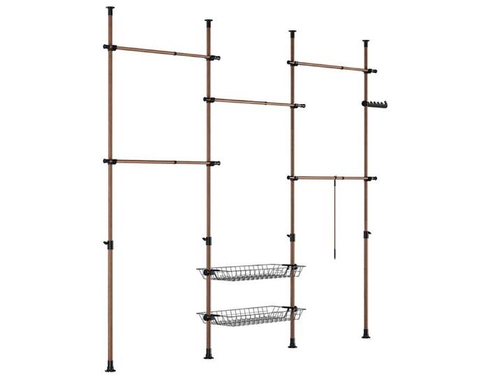 Portant à vêtements réglable - SOBUY - 331.8x37.0x295.0 cm - Capacité 65 kg - Penderie ouverte - Structure robuste