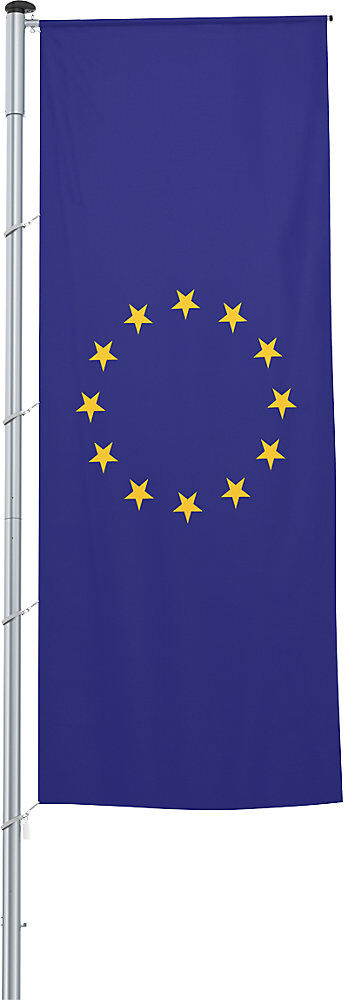 Auslegerflagge/Länder-Fahne, Format 1,2 x 3 m, Europa-Fahne Mannus