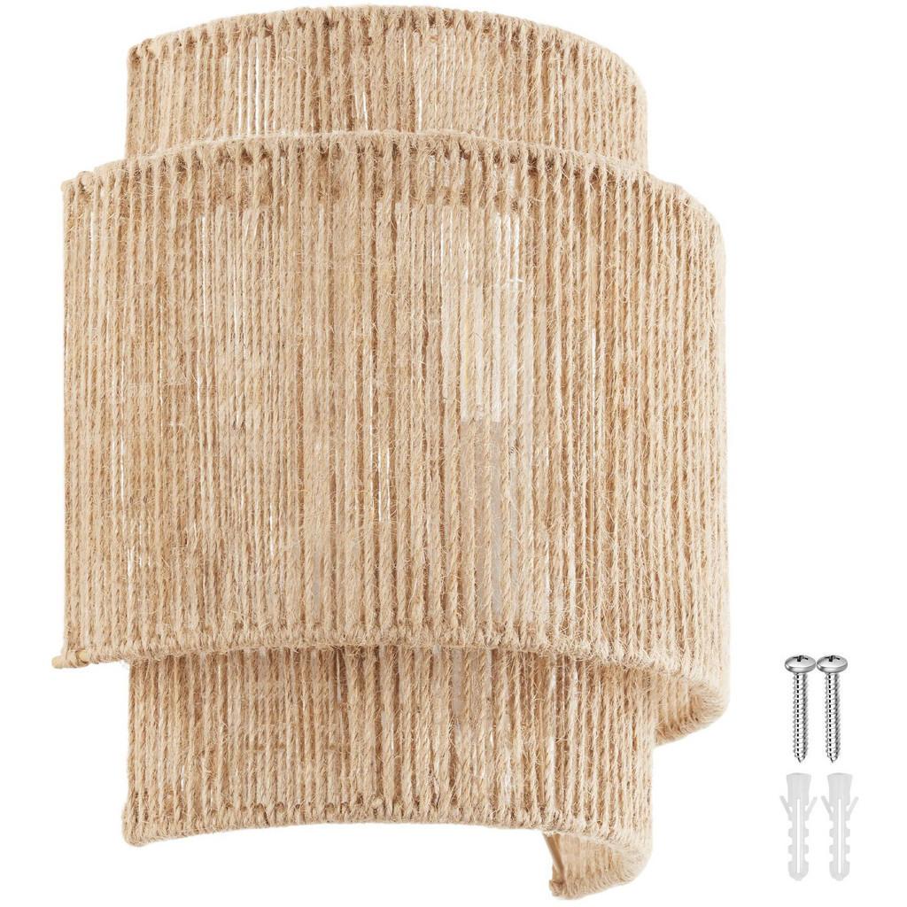 tectake Wandleuchte, Natur, Metall, 23x25.5x12 cm, CE, Lampen & Leuchten, LED Beleuchtung, LED-Wandleuchten