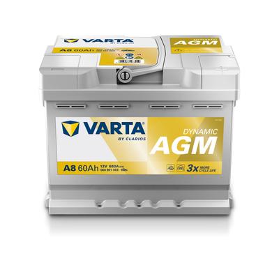Varta Starterbatterie DYNAMIC AGM 60Ah 680A A8 [Hersteller-Nr. 560901068K262] für Alpina, Gmc, Audi, Hyundai, Peugeot, Iveco, Chrysler, Dacia, Seat, M