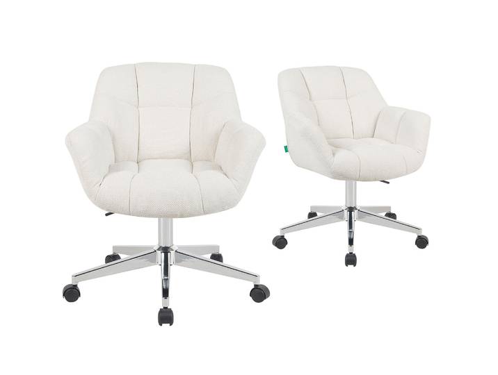 Bürostuhl Mika-Nuri 2er-Set – Höhenverstellbar, 360° Drehbar, Matt-Schwarz