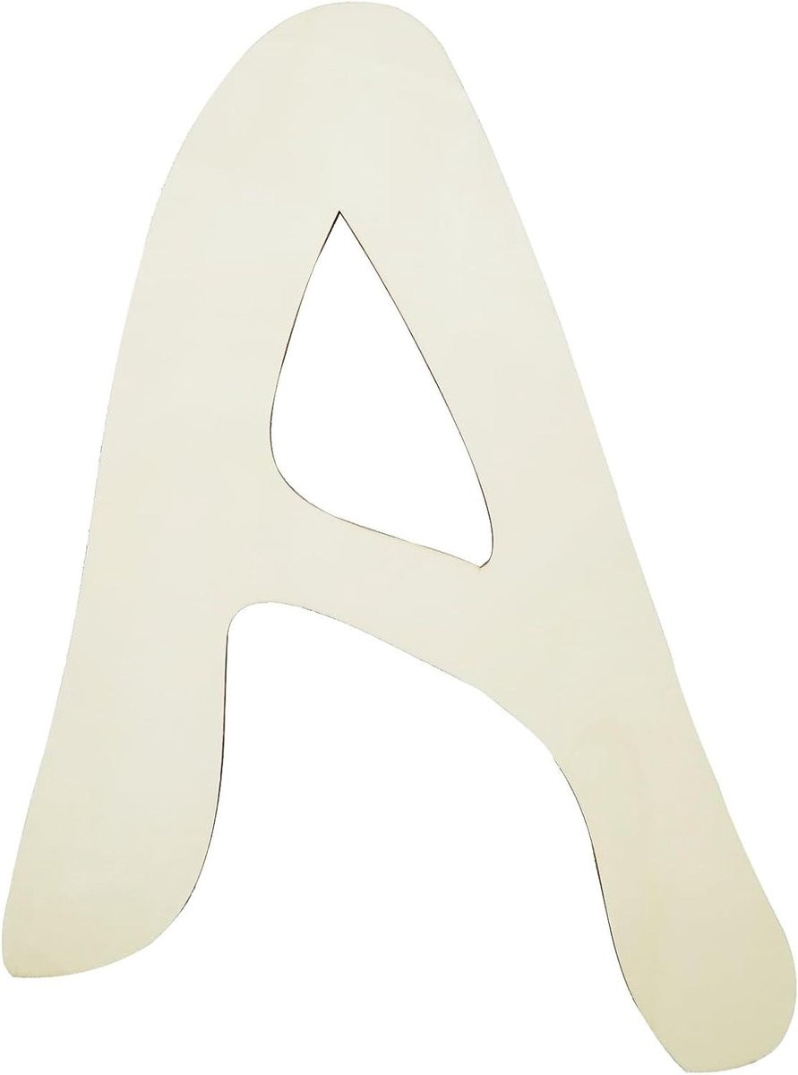 Houten letter A voor wanddecoratie en doe-het-zelf projecten, 30 cm hoog