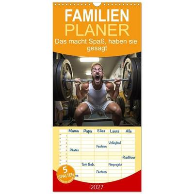 Familienplaner 2027 - Das macht Spaß, haben sie gesagt mit 5 Spalten (Wandkalender, 21 x 45 cm) CALVENDO