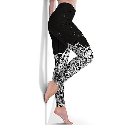 Damen Cropped Leggings Workout Tights High Waist Tummy Control Butt Lift Schwarz Violett Blau Yoga Fitness Fitnessstudio Workout Sport Activewear Hohe Elastizität Athletisch Athleisure