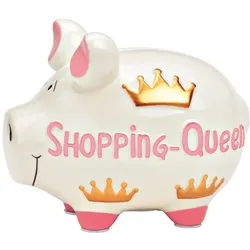 Spardose Shopping Queen 17 x 15 cm Keramik Weiß
