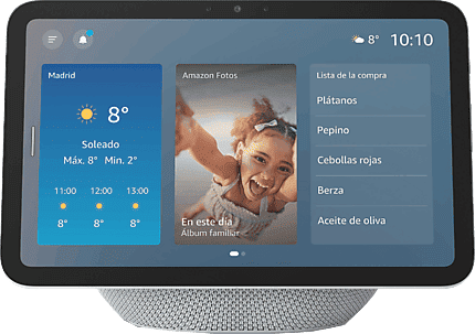 Altavoz inteligente - Amazon Echo Show 8, Pantalla Táctil HD 8,7", Cámara de 13MP, Audio Espacial, Glacier White