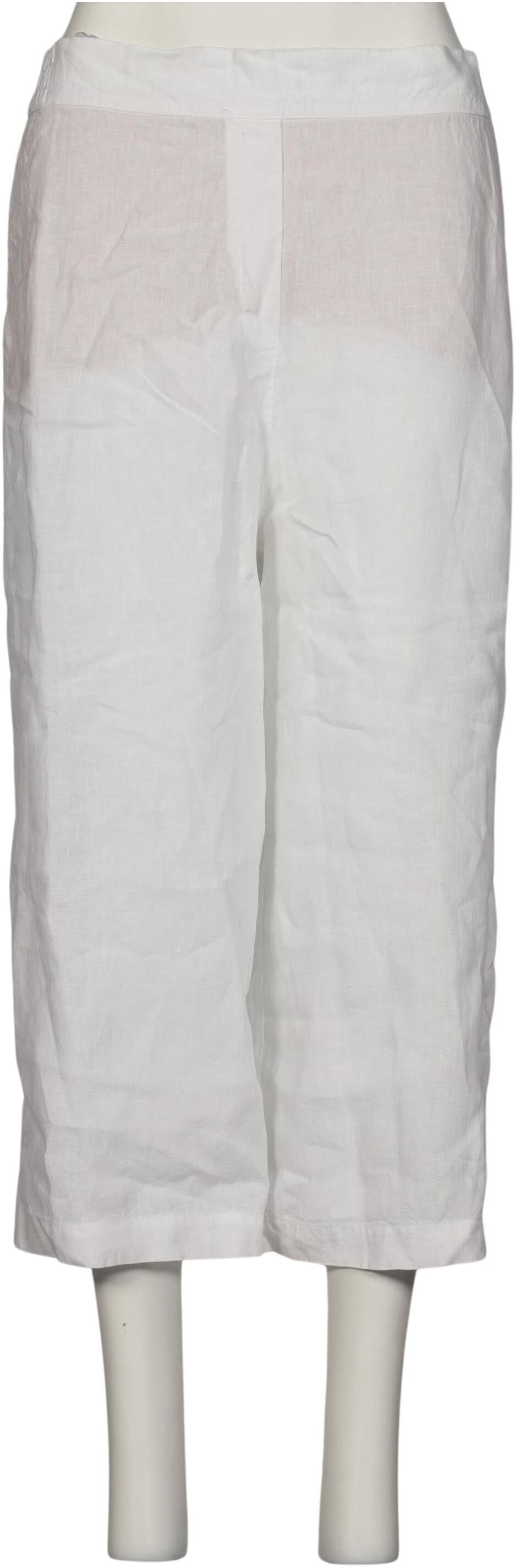 Peter Hahn Damen Stoffhose, Weiß, Kurz-Gr. EU 21, Leinen - Second Hand