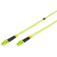 LWL Patchkabel, Duplex, LC > LC Stecker, Multimode OM5 hellgrün, 10 Meter