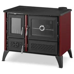 EEK A Küchenofen Holzherd 801 - STELLA bordeaux - 9,12 kW