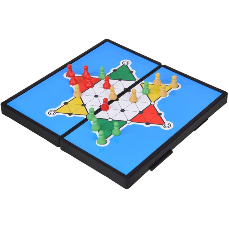 Jokomisiada Magnetische 3-in-1 Spelset: Schaken, Dammen en Chinees Schaken