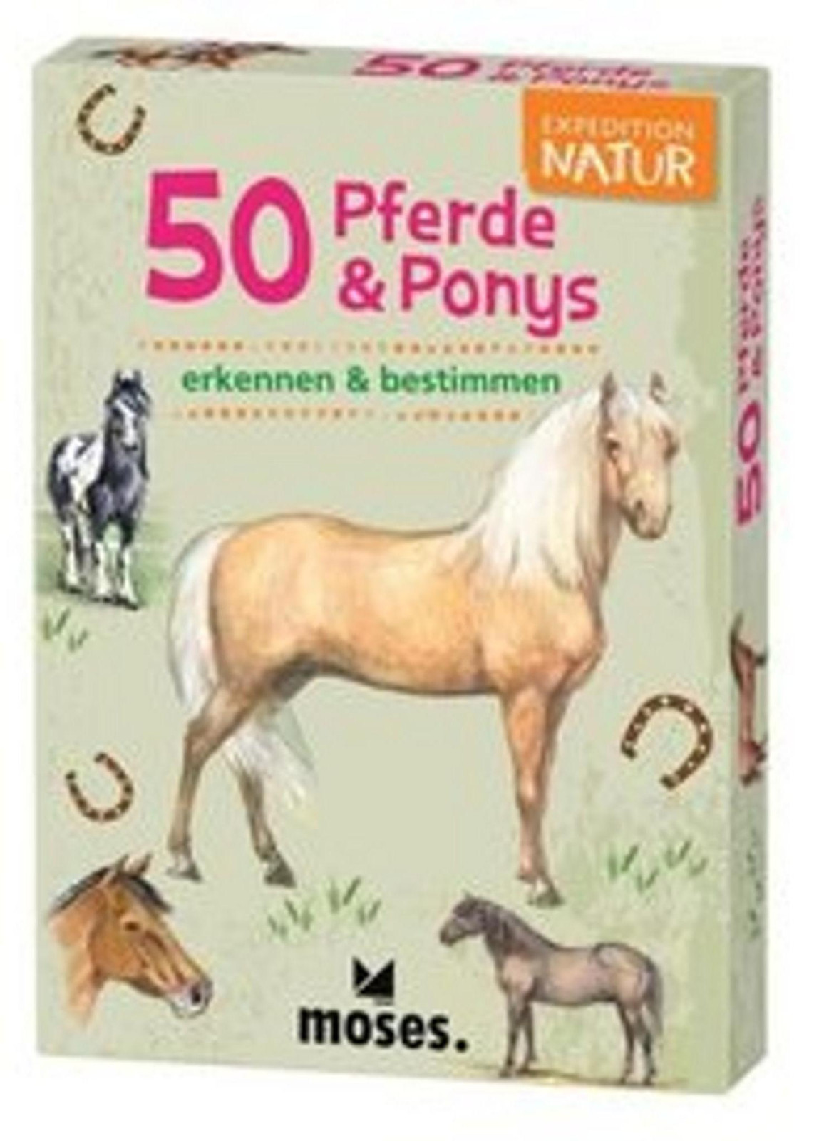Moses Expedition Natur Identificatiekaarten met 50 paarden en pony's en quizvragen