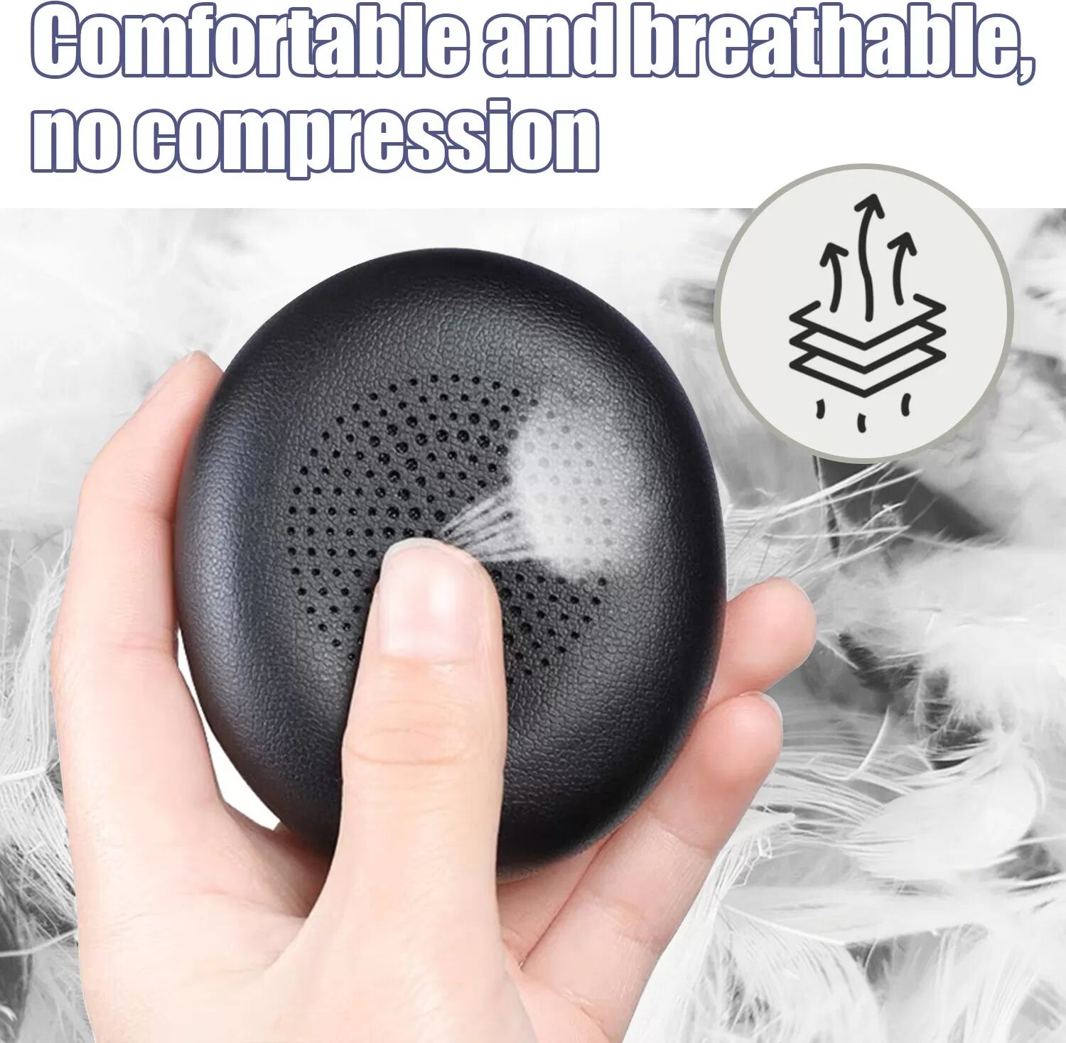 INF Ohrpolster für Jabra Elite 45H / Jabra Evolve2 65 Kopfhörer Ersatzpolster 1 Paar Jabra Elite 45H / Jabra Evolve2 65