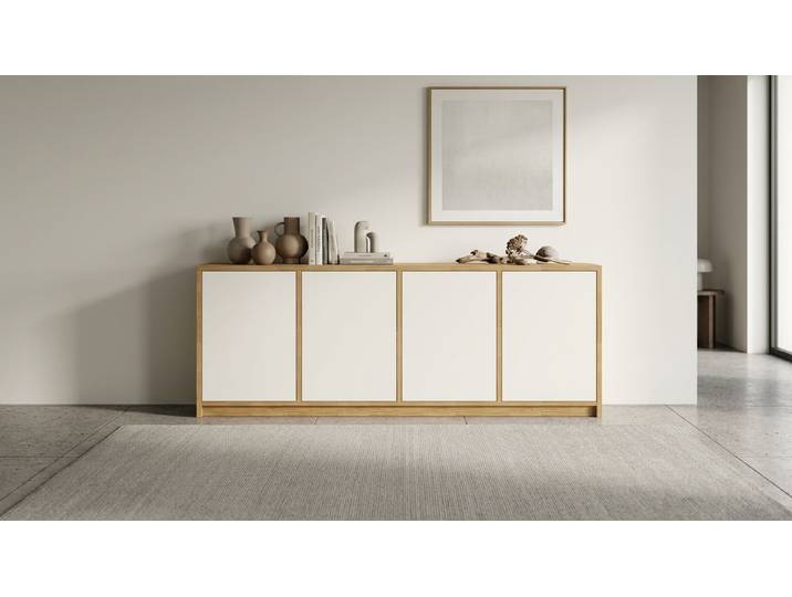Schlichtes Sideboard - Kommode nach Maß Eiche Natur geölt