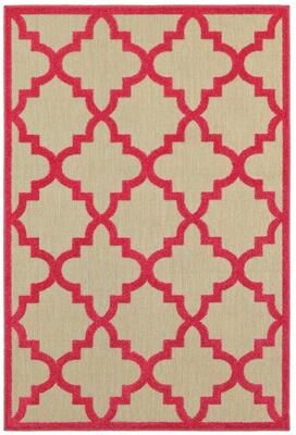 Style Haven Cara Mixed Pile Quatrafoil Lattice Indoor/ Outdoor Area Rug