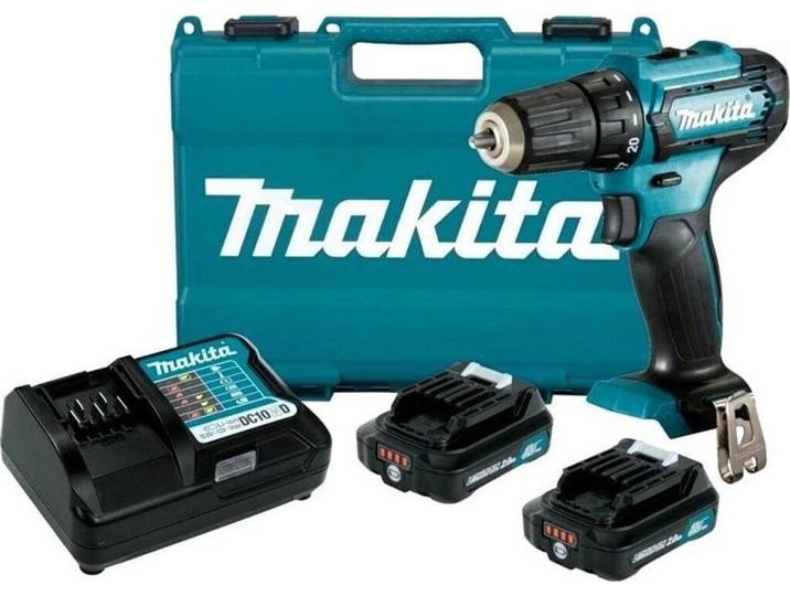 Perceuse visseuse 12 V CXT - MAKITA - avec 2 batteries 2Ah - chargeur - coffret - DF333DWAE