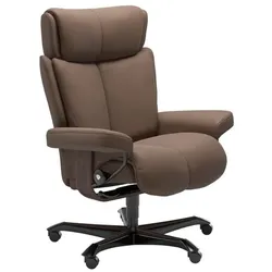 Stressless Bürostuhl Magic Office Leder Braun Batick Mole M (Medium)