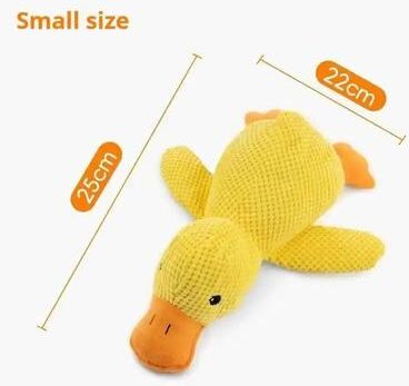 Inspired Living Calming Duck Plush Squeaky Dog Chew Toy small Duck