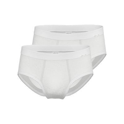 Slip AMMANN "2er Pack Slip mit Eingriff Day Classic", Herren, Gr. 5, weiß, Obermaterial: 100% Baumwolle CO., Unterhosen Slip