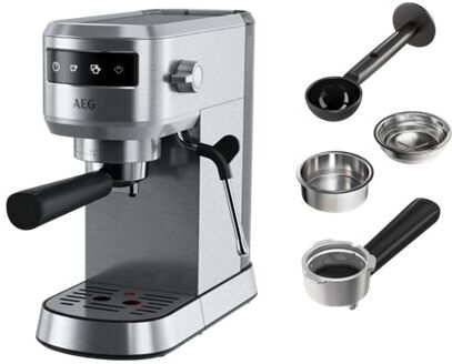 AEG EC6-1-6ST Gourmet 6 Espresso Siebträger Kaffeemaschine   silber/schwarz - Refurbished
