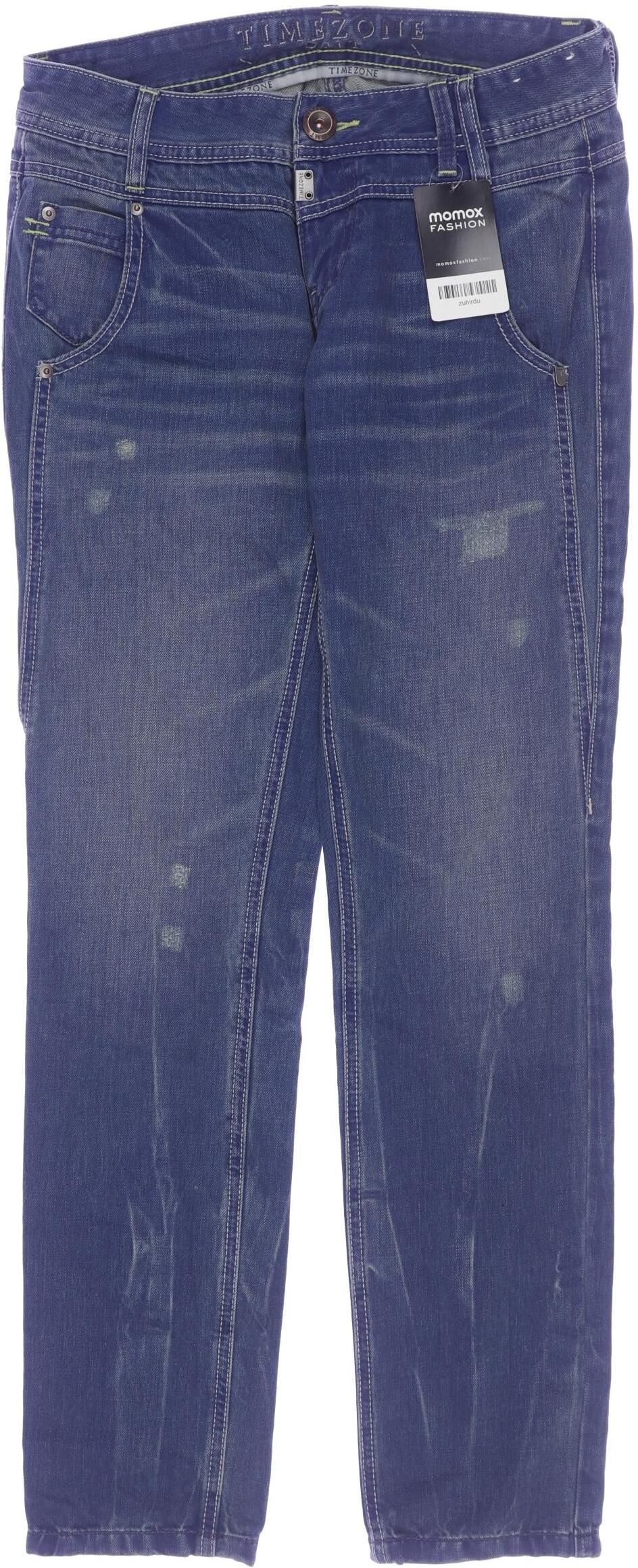 Timezone Damen Jeans, Blau, Gr. W25, Baumwolle / Leder - Second Hand