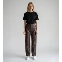 Rotate für Damen. 1170121667 Braune Rotie Lederhose (40), Lässig