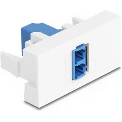 Delock Easy 45 Modul LC Duplex Buchse zu LC Duplex Buchse weiss / blau (Netzwerk Kupplung), Zubehör Netzwerk