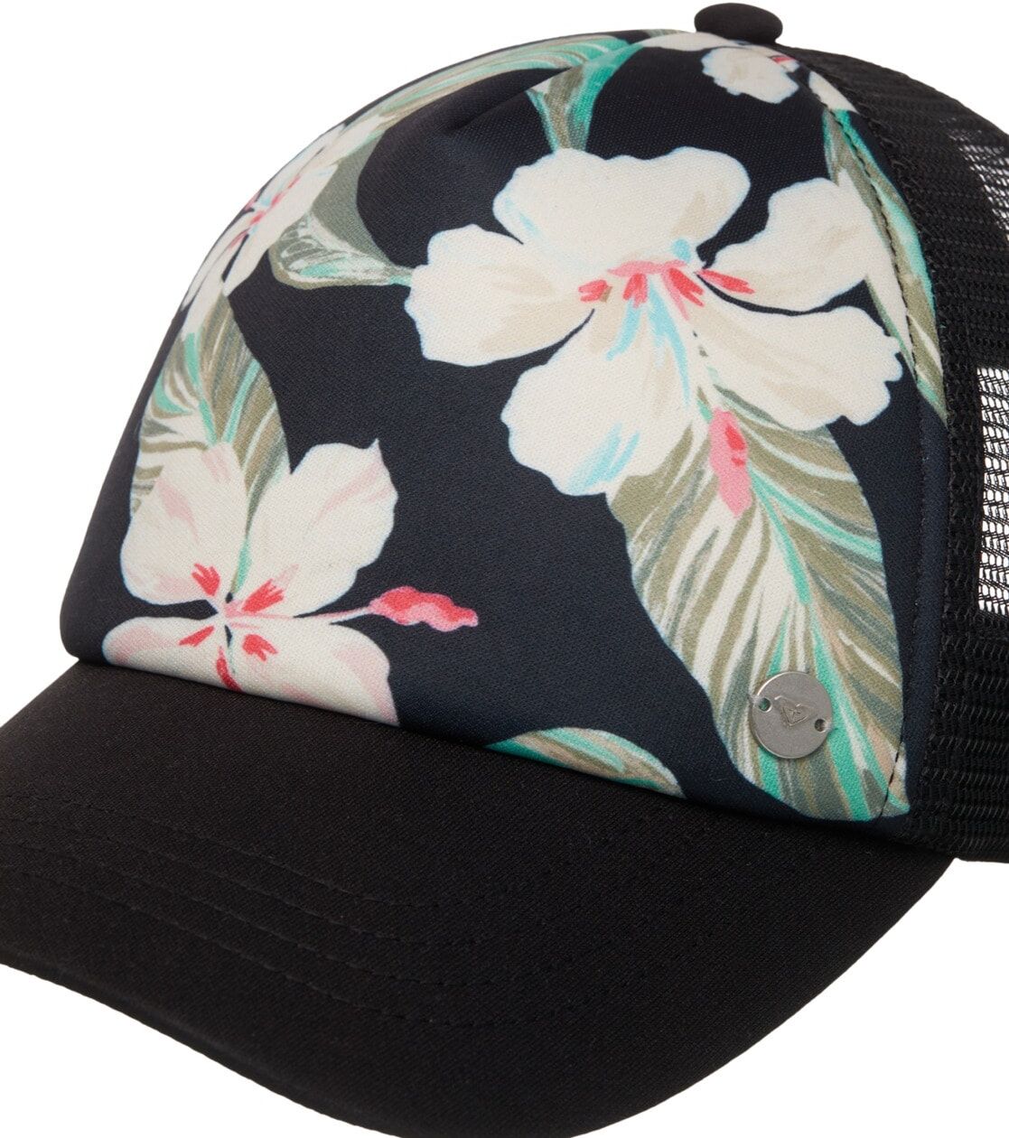 Trucker Cap ROXY "Beautiful Morning", Damen, bunt (anthrazit spring charming), Kunstfaser, Caps Trucker Cap anthrazit spring charming Einheitsgröße