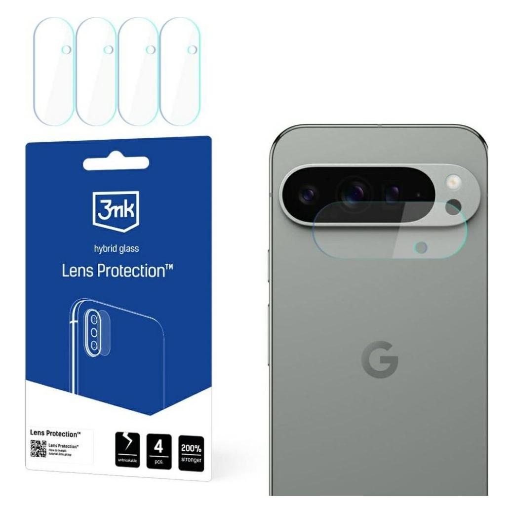 3MK Hybrid Glass for Camera Lens Lens Protection for Google Pixel 9 (4 Stk., Google Pixel 9) (W-3LenProt-GoPix26-0)