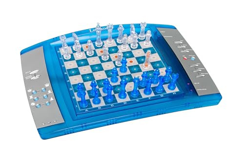 Lexibook ChessLight elektronisch schaakspel met sensorisch toetsenbord en licht- en geluidseffecten, blauw/grijs, LCG3000_04