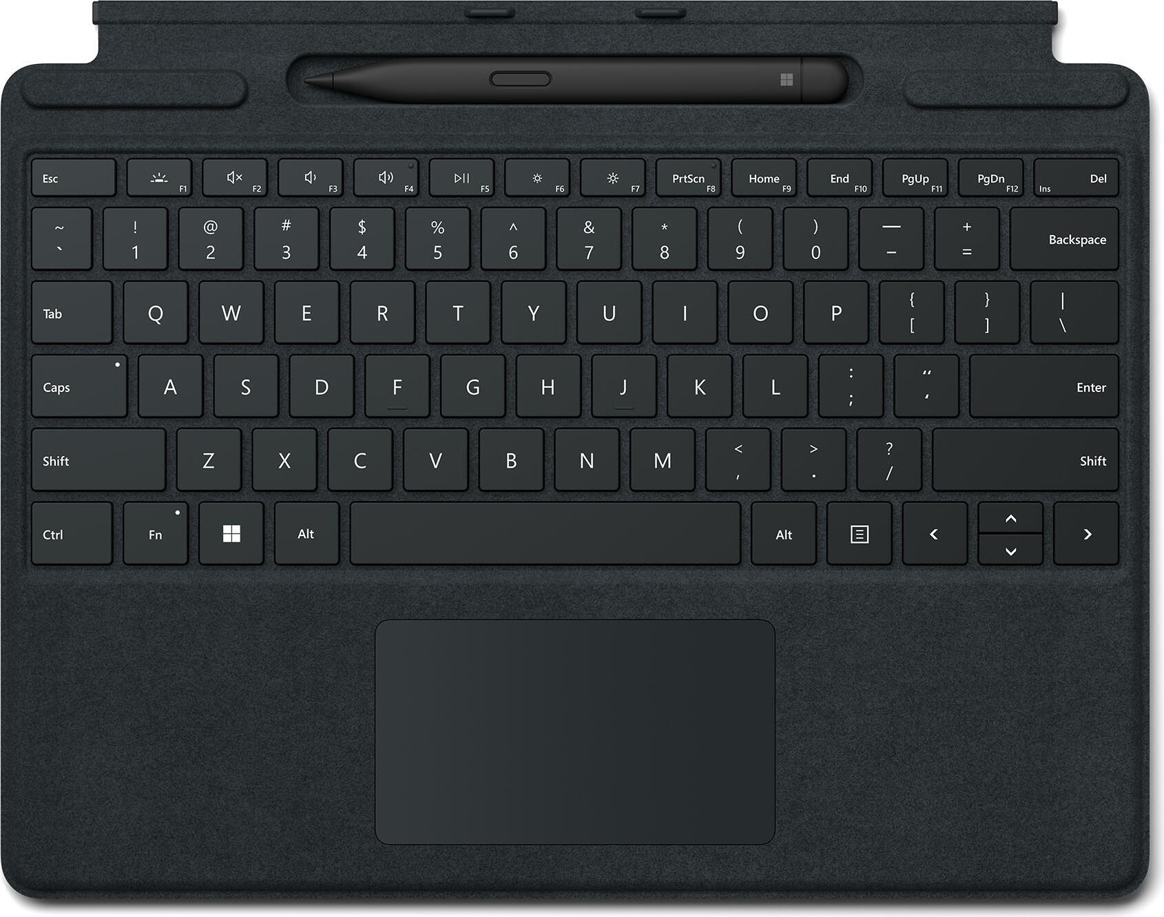 Microsoft Surface Pro Signature Keyboard w/ Slim Pen 2, Schweiz, Touchpad, Microsoft, Surface Pro 10 Surface Pro 9 Surface Pro 8 Surface Pro X, Schwarz, Black