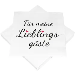 Servietten LIEBLINGSGÄSTE (BT 33x33 cm) - BT 33x33 cm