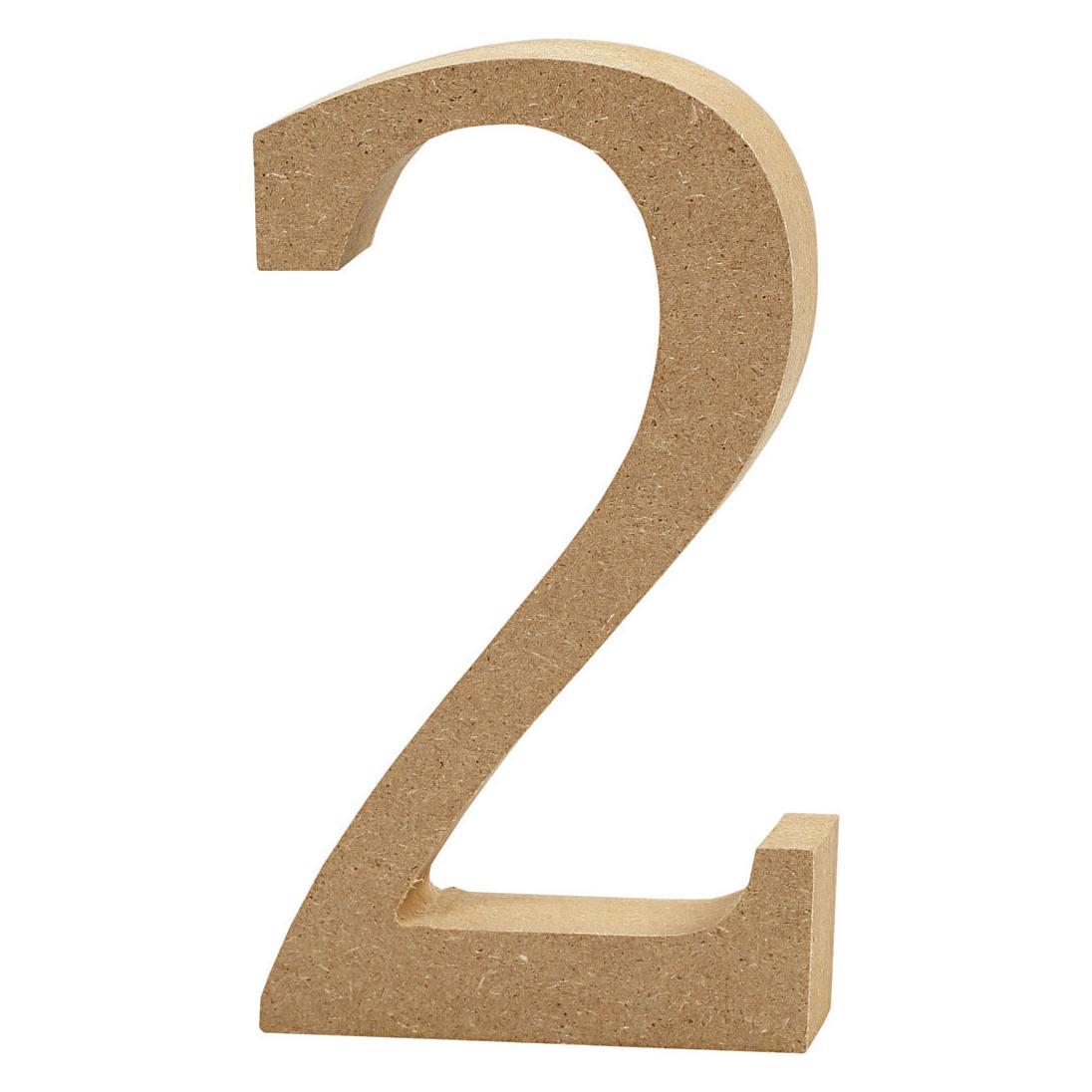 Creativ Company Cijfer 2 MDF 8cm, 1st. (5712854004534)
