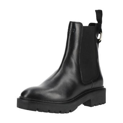 Stiefelette GANT "Gant Stiefelette Leder/Textil", Damen, Gr. 39, schwarz, Leder, Textil, Schuhe Stiefelette