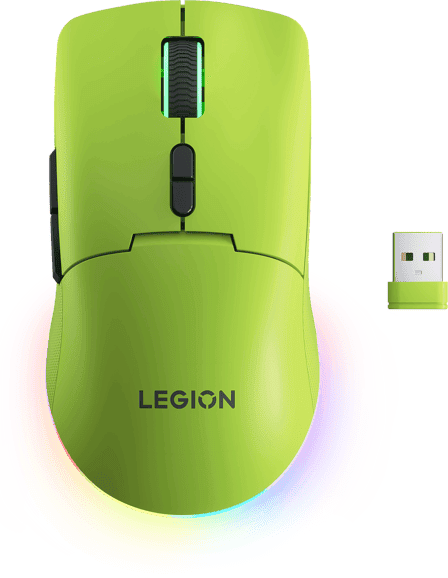 Ratón gaming - Lenovo Legion M220, Inalámbrico, 5000 dpi, Verde