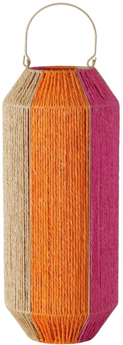 Boltze Home windlicht lantaarn roze oranje 50 cm decoratie