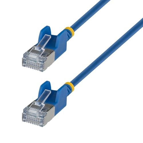 StarTech Cat6a Ultradunne Ethernet Kabel, U/FTP, PoE, 500MHz, Blauw, 1,5m