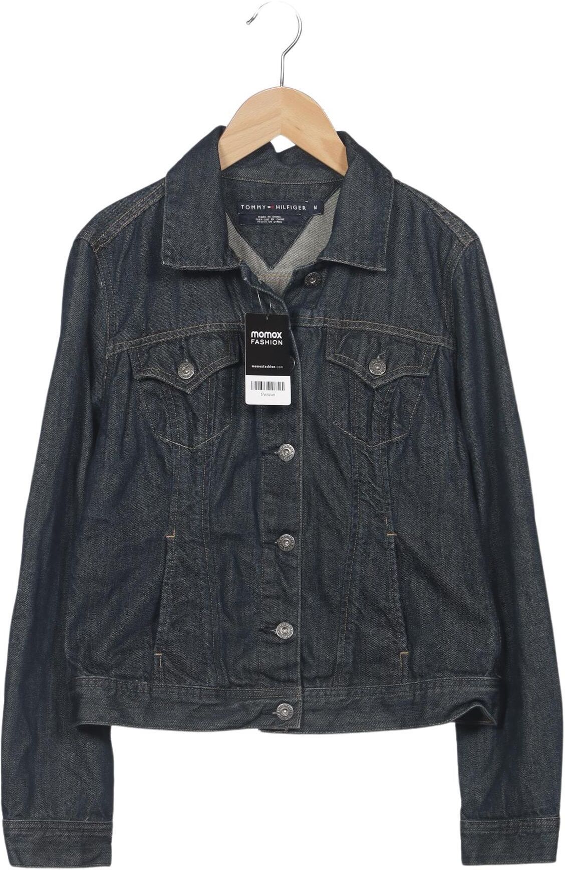 Tommy Hilfiger Damen Jacke, Blau, Gr. M, Baumwolle - Second Hand