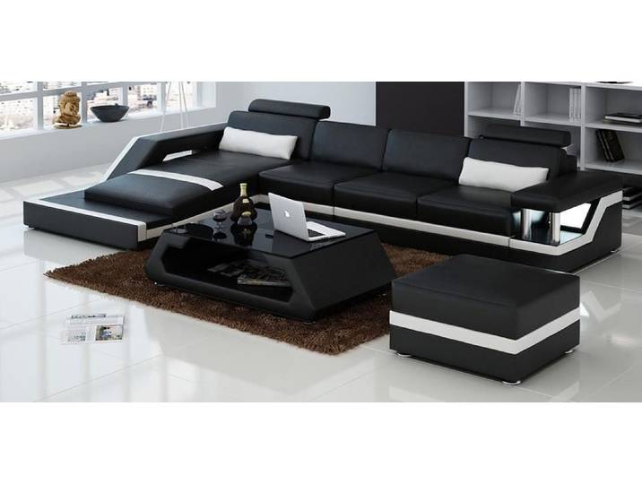Xlmoebel Wohnlandschaft Elegantes Ecksofa aus Leder mit modernem Design und Komfort, Wohnlandschaft, Hergestellt in Europa
