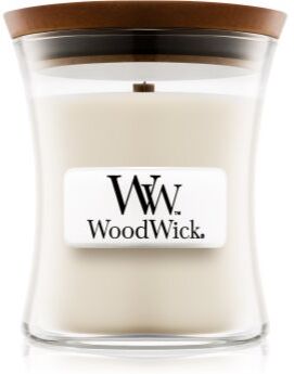Woodwick Island Coconut vela perfumada com pavio de madeira 85 g. Island Coconut