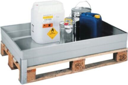CEMO Bac de rétention en PRV 150 litres pour palettes Europe homologué sans fixation (5113)