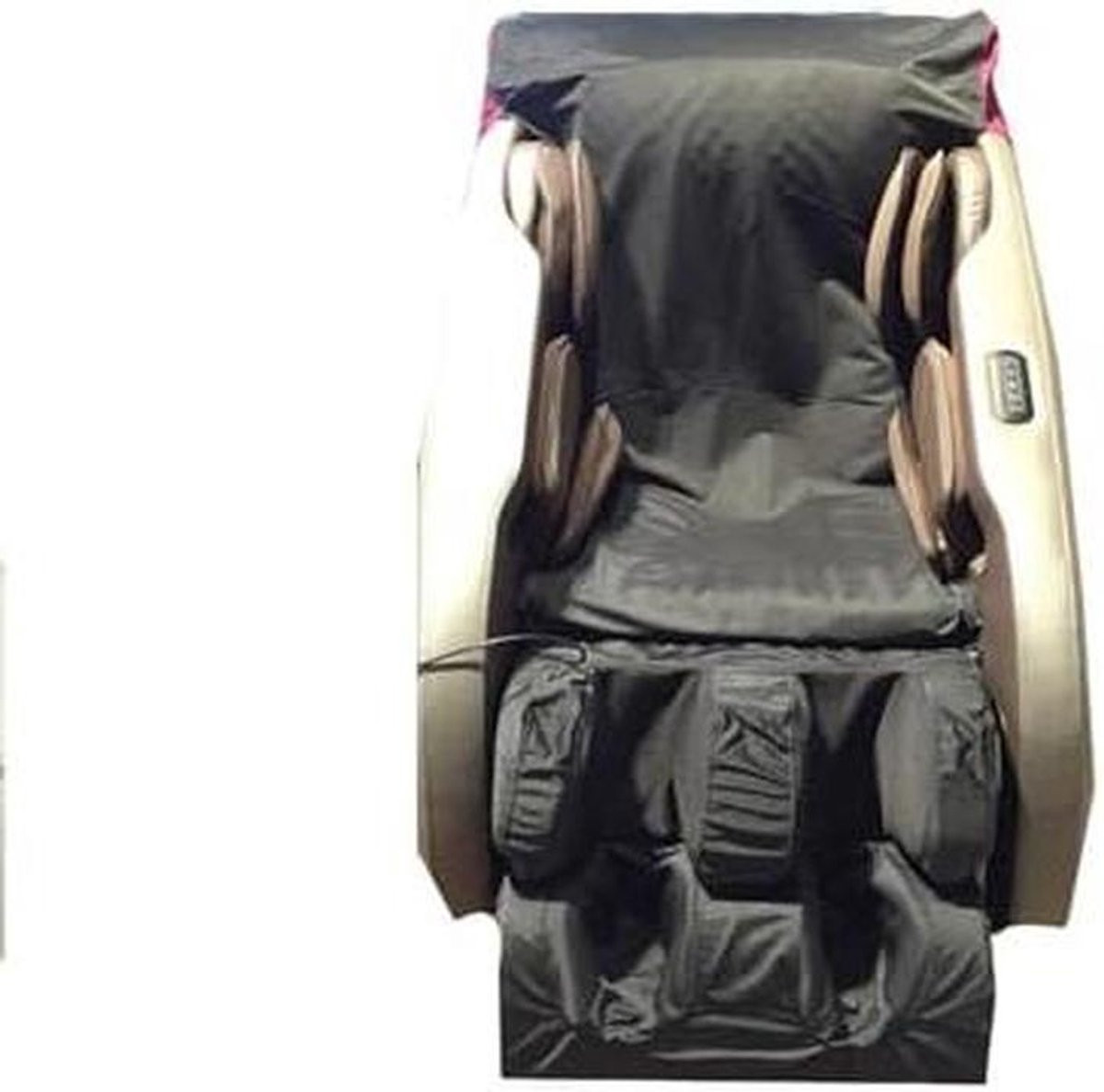 Zwarte massage stoelhoes voor fauteuils met volledige dekking en maatwerk pasvorm
