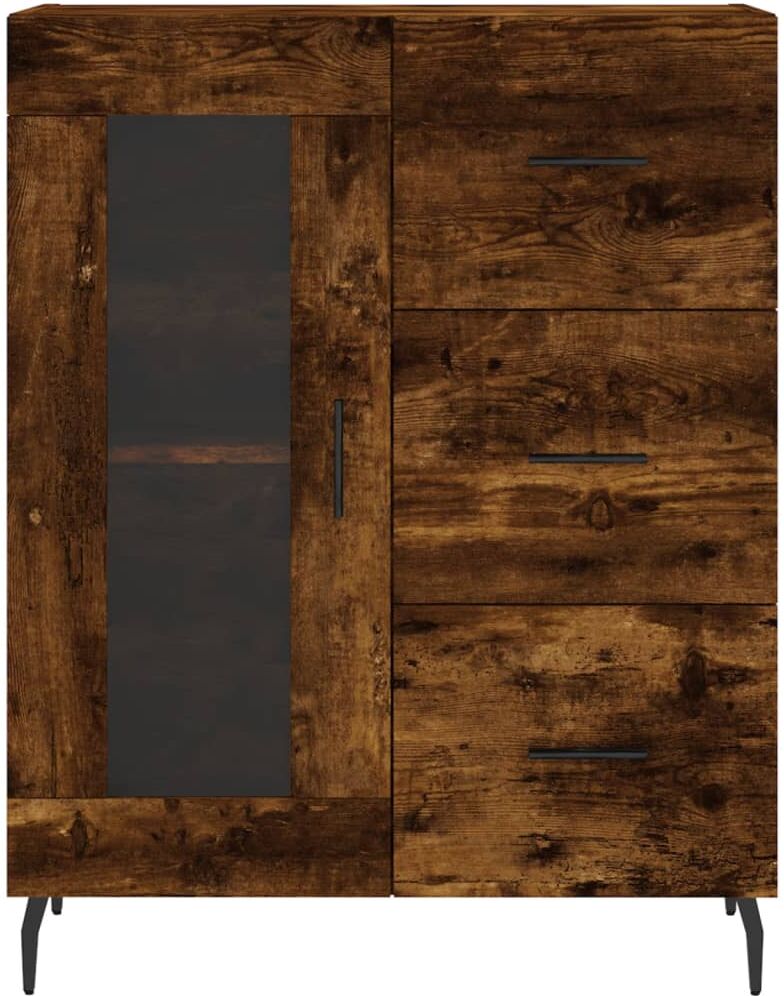 vidaXL Buffet chêne fumé 69,5x34x90 cm bois d'ingénierie
