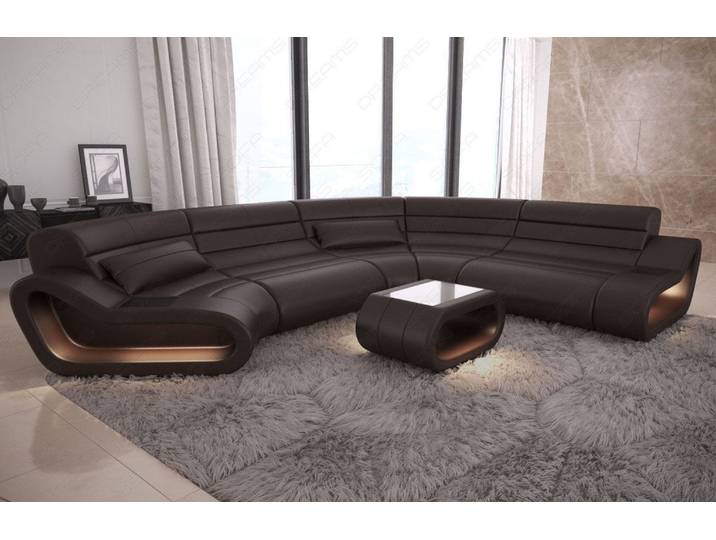 Leder Couch Concept C-Form Eleganz