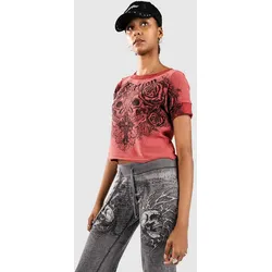Affliction Forgotten Crop T-Shirt affliction red Gr. M