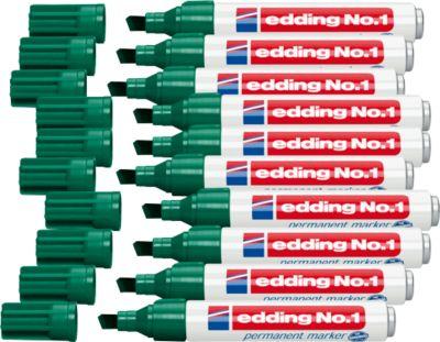 edding No.1 permanent Marker, 10 Stück, grün